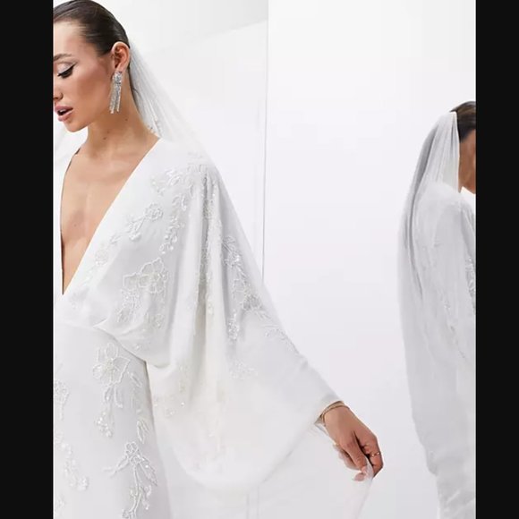 ASOS Dresses Asos Edition Lisa Drape Sleeve Wedding Dress Poshmark